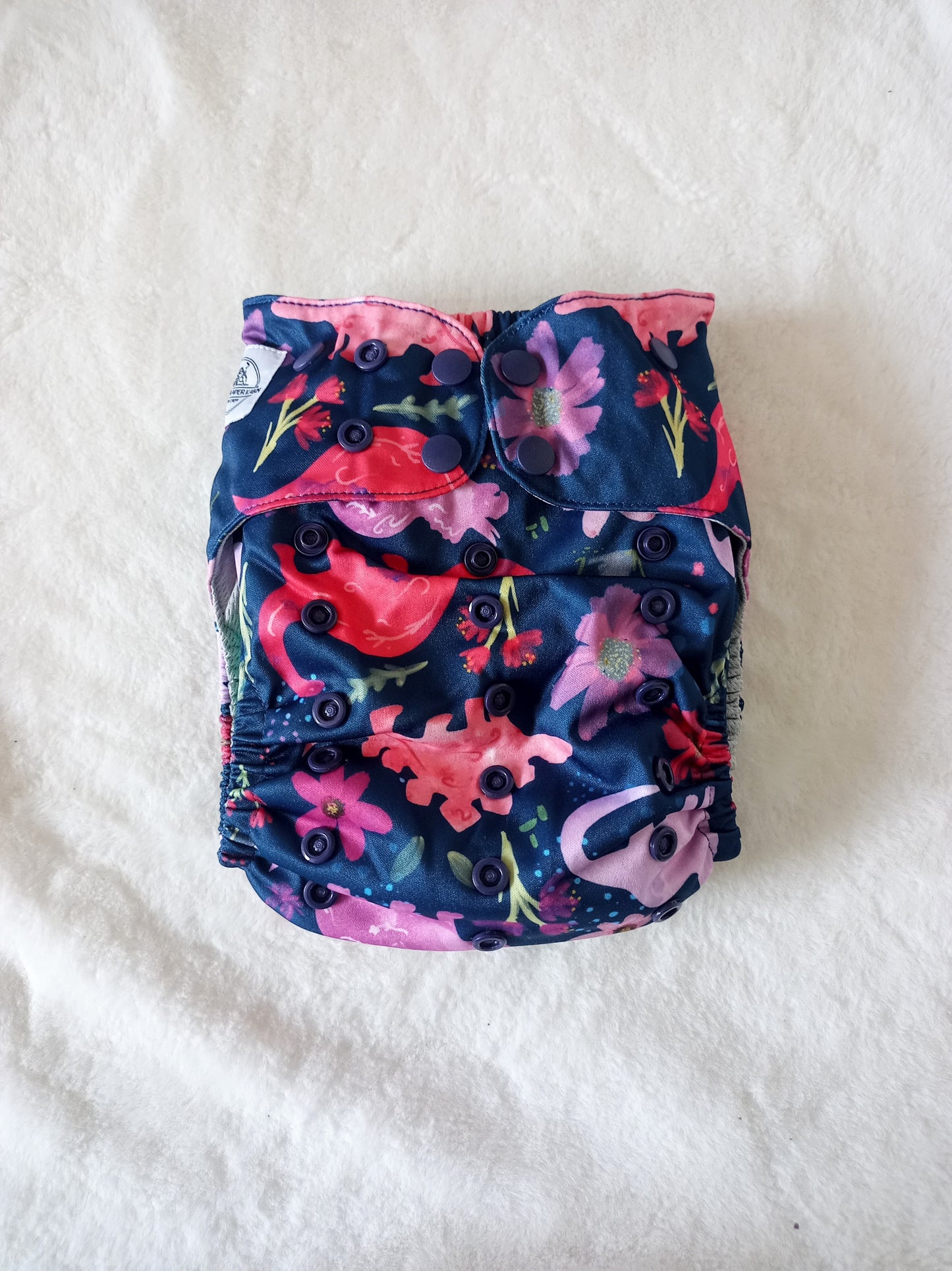 Fuchsia Fossils - OS Pocket Diaper